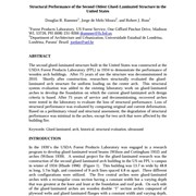 Structural Performance of the Second Oldest Glued-Laminated Structure in the United States