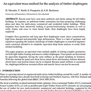 An Equivalent Truss Method for the Analysis of Timber Diaphragms