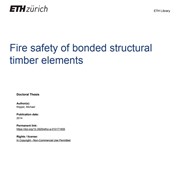 Fire Safety of Bonded Structural Timber Elements