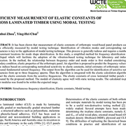 Cover image of Efficient Measurement of Elastic Constants of Cross Laminated Timber using Modal Testing