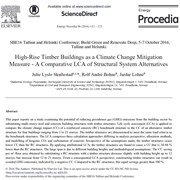 High-Rise Timber Buildings As a Climate Change Mitigation Measure – A Comparative LCA of Structural System Alternatives