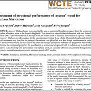 Cover image of Assessment of Structural Performance of Accoya® Wood for Glulam Fabrication