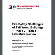 Fire Safety Challenges of Tall Wood Buildings – Phase 2: Task 1 - Literature Review