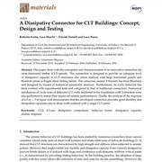 A Dissipative Connector for CLT Buildings: Concept, Design and Testing