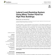 Lateral Load-Resisting System Using Mass Timber Panel for High-Rise Buildings