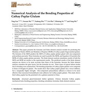 Numerical Analysis of the Bending Properties of Cathay Poplar Glulam