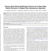 Seismic Base Shear Modification Factors for Timber-Steel Hybrid Structure: Collapse Risk Assessment Approach