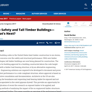 Cover image of Fire Safety and Tall Timber Buildings—What’s Next?