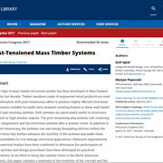Post-Tensioned Mass Timber Systems