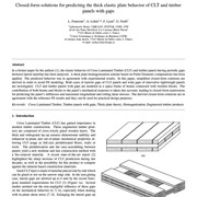 Closed-form Solutions for Predicting the Thick Elastic Plate Behavior of CLT and Timber Panels with Gaps