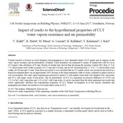 Impact of Cracks to the Hygrothermal Properties of CLT Water Vapour Resistance and Air Permeability