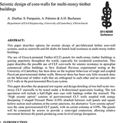 Cover image of Seismic Design of Core-Walls for Multi-Storey Timber Buildings