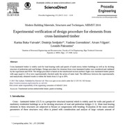 Experimental Verification of Design Procedure for Elements from Cross-Laminated Timber