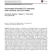 Overstrength of Dowelled CLT Connections Under Monotonic and Cyclic Loading
