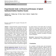 Experimental Study on Flexural Performance of Glued-Laminated-Timber-Bamboo Beams