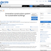 Cover image of Innovative Construction System for Sustainable Buildings