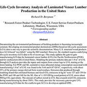 Life-Cycle Inventory Analysis of Laminated Veneer Lumber Production in the United States