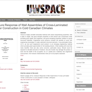 Moisture Response of Wall Assemblies of Cross-Laminated Timber Construction in Cold Canadian Climates