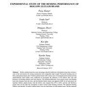 Experimental Study of the Bending Performance of Hollow Glulam Beams