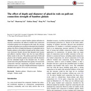 The Effect of Depth and Diameter of Glued-In Rods on Pull-Out Connection Strength of Bamboo Glulam