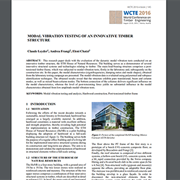 Modal Vibration Testing of an Innovative Timber Structure