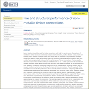 Fire and Structural Performance of Non-Metallic Timber Connections