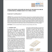 Effect of Knots and Slope of Grains on the Rolling Shear in Dimensional Timber Used in CLT Core Layers