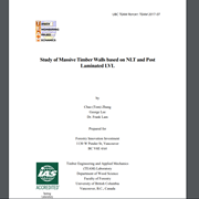Study of Massive Timber Walls based on NLT and Post Laminated LVL