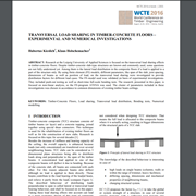 Transversal Load Sharing in Timber-Concrete Floors - Experimental and Numerical Investigations