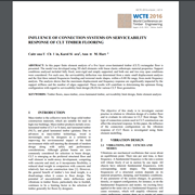 Influence of Connection Systems on Serviceability Response of CLT Timber Flooring