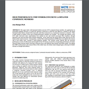 High Performance CFRP-Timber-Concrete Laminated Composite Members