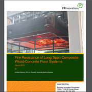 Fire Resistance of Long Span Composite Wood Concrete Floor Systems