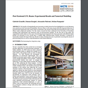 Post-Tensioned LVL Beams: Experimental Results and Numerical Modelling