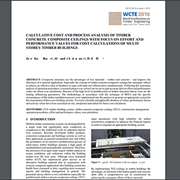 Calculative Cost and Process Analysis of Timber-Concrete-Composite Ceilings with Focus on Effort and Performance Values for Cost Calculations of Multi-Storey Timber Buildings