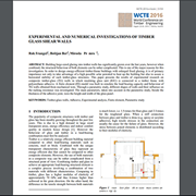 Experimental and Numerical Investigations of Timber-Glass Shear Walls