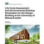 Cover image of Life Cycle Assessment and Environmental Building Declaration for the Design Building at the University of Massachusetts