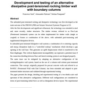 Development and Testing of an Alternative Dissipative Posttensioned Rocking Timber Wall with Boundary Columns