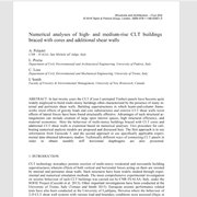 Numerical Analyses of High- and Medium-Rise CLT Buildings Braced with Cores and Additional Shear Walls