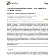 Feasibility Study of Mass-Timber Cores for the UBC Tall Wood Building