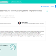 Cover image of Hybrid CLT-Based Modular Construction Systems for Prefabricated Buildings