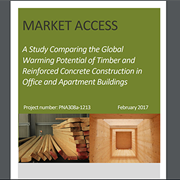 A Study Comparing the Global Warming Potential of Timber and Reinforced Concrete Construction in Office and Apartment Buildings