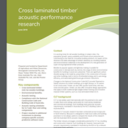 Cross Laminated Timber Acoustic Performance Research