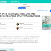 Cover image of Assessment of Connections in Cross-Laminated Timber Buildings Regarding Structural Robustness
