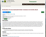 Evaluation of Cross-Laminated Timber Resistance to Termite Attack
