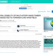 On the Lateral Stability of Multi-Story Mass-Timber Buildings Subjected to Tornado-Like Wind Field
