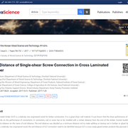 Cover image of End Distance of Single-Shear Screw Connection in Cross Laminated Timber