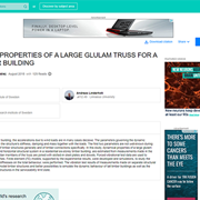 Dynamical Properties of a Large Glulam Truss for a Tall Timber Building