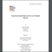 Cover image of Connection and Performance of Two-Way CLT Plates Phase II