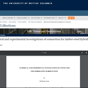 Cover image of Numerical and Experimental Investigations of Connection for Timber-Steel Hybrid System