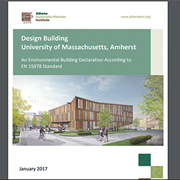 Cover image of Design Building University of Massachusetts, Amherst: An Environmental Building Declaration According to EN 15978 Standard